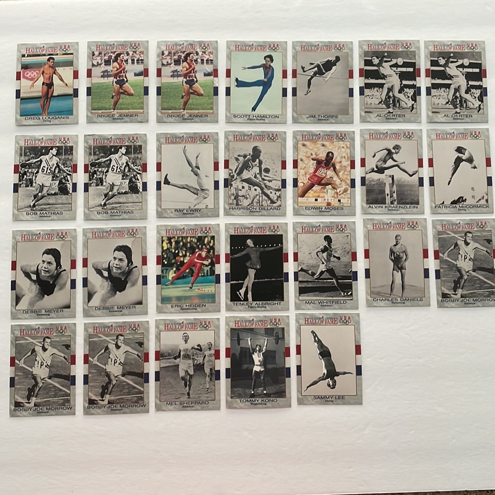 US Olympic Hall of Fame Cards Vintage 1991 Impel Marketing Bruce‎ Jenner